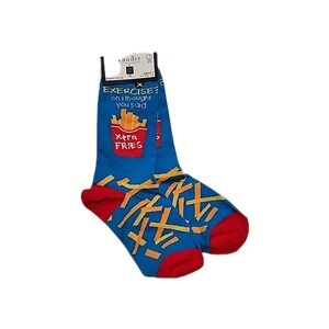 SOLD OUT! Kandor Odd Socks Exercise? I Thought You Said Xtra Fries! NEW! Sz 5-10
